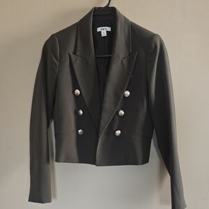 Darling Olive Double-Breasted Blazer